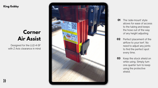 Improve Your Laser Engraving Results with King Gubby's Corner Air Assist