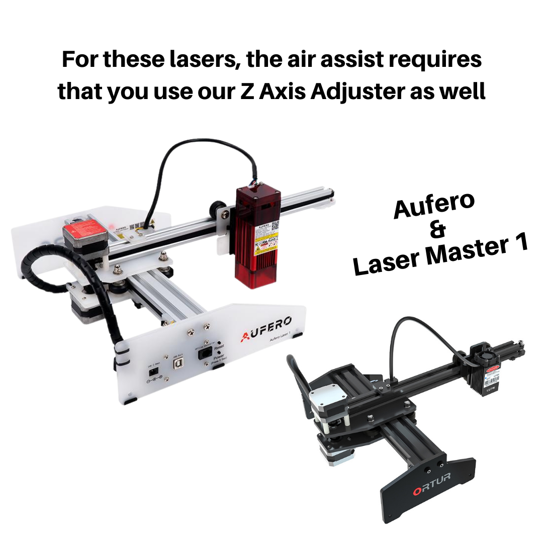 Air Assist for Ortur Laser Master 2 SF MODEL - Short Focus Model - REQUIRES Our Z Axis If On An LM1 & Aufero Laser 1