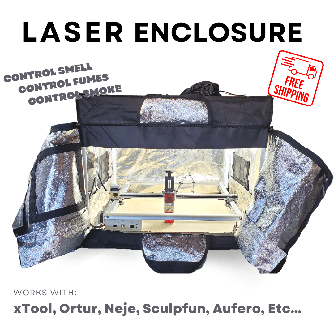 Extra Large Laser Engraver Enclosure with Exhaust Ports, Fire Retardant  Laser