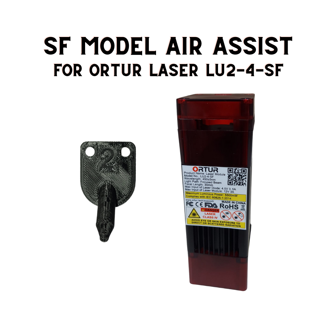 Ortur Air Assist Pump, Adjustable 50L/Min Output Air Pump Assist Kit for Ortur Laser Cutter and Engraver, Clean Surface and Smooth Edge, Protect Laser