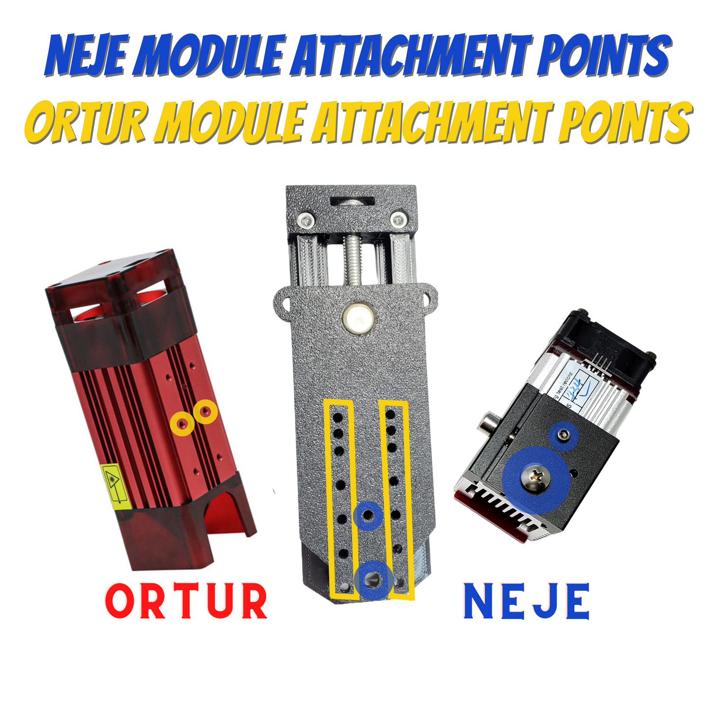 Neje Module Adapter - Z Axis Adjuster