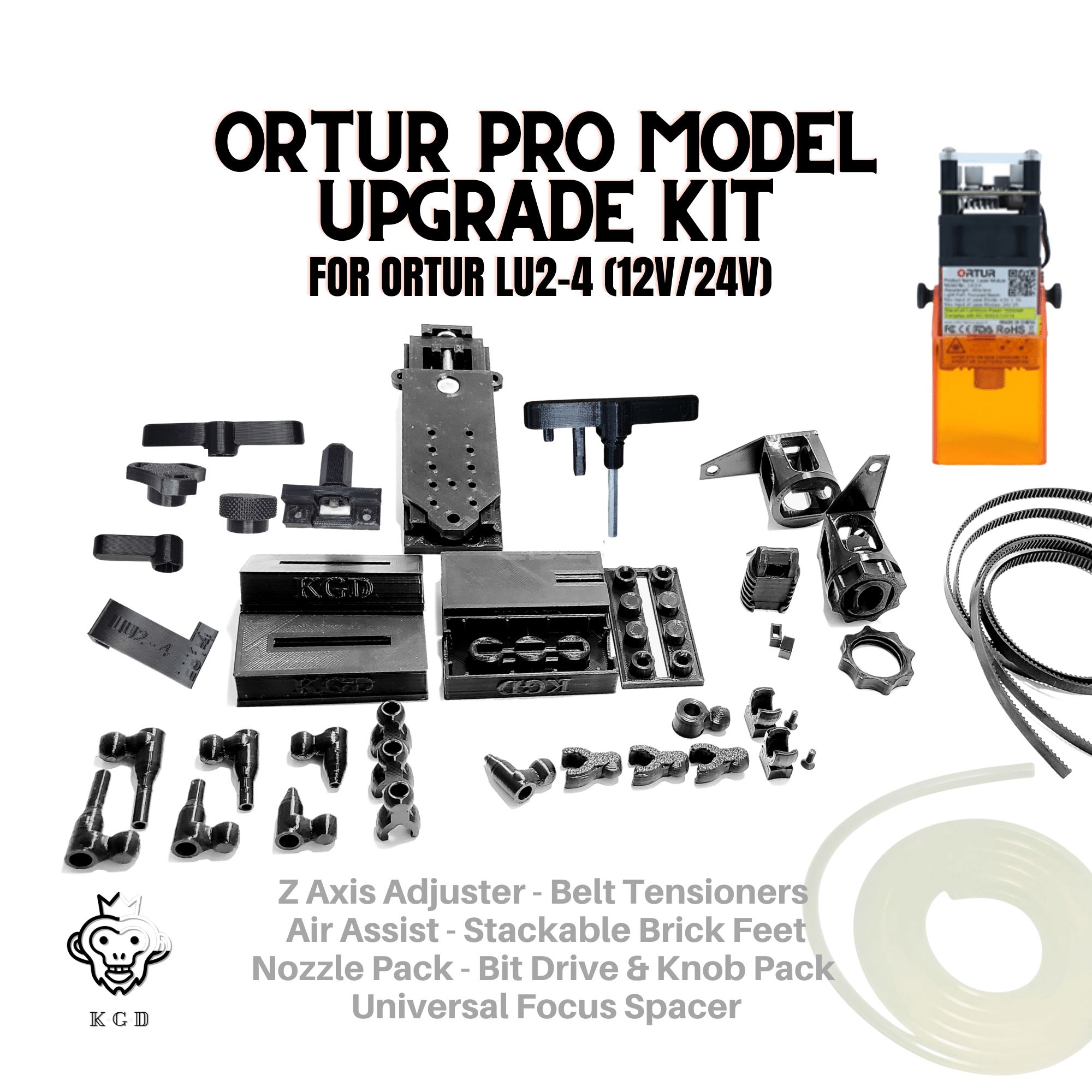 –　King　Ortur　Kit　Master　MODEL　PRO　12V/24V,　Ultimate　(LU2-4　Upgrade　Laser　Gubby
