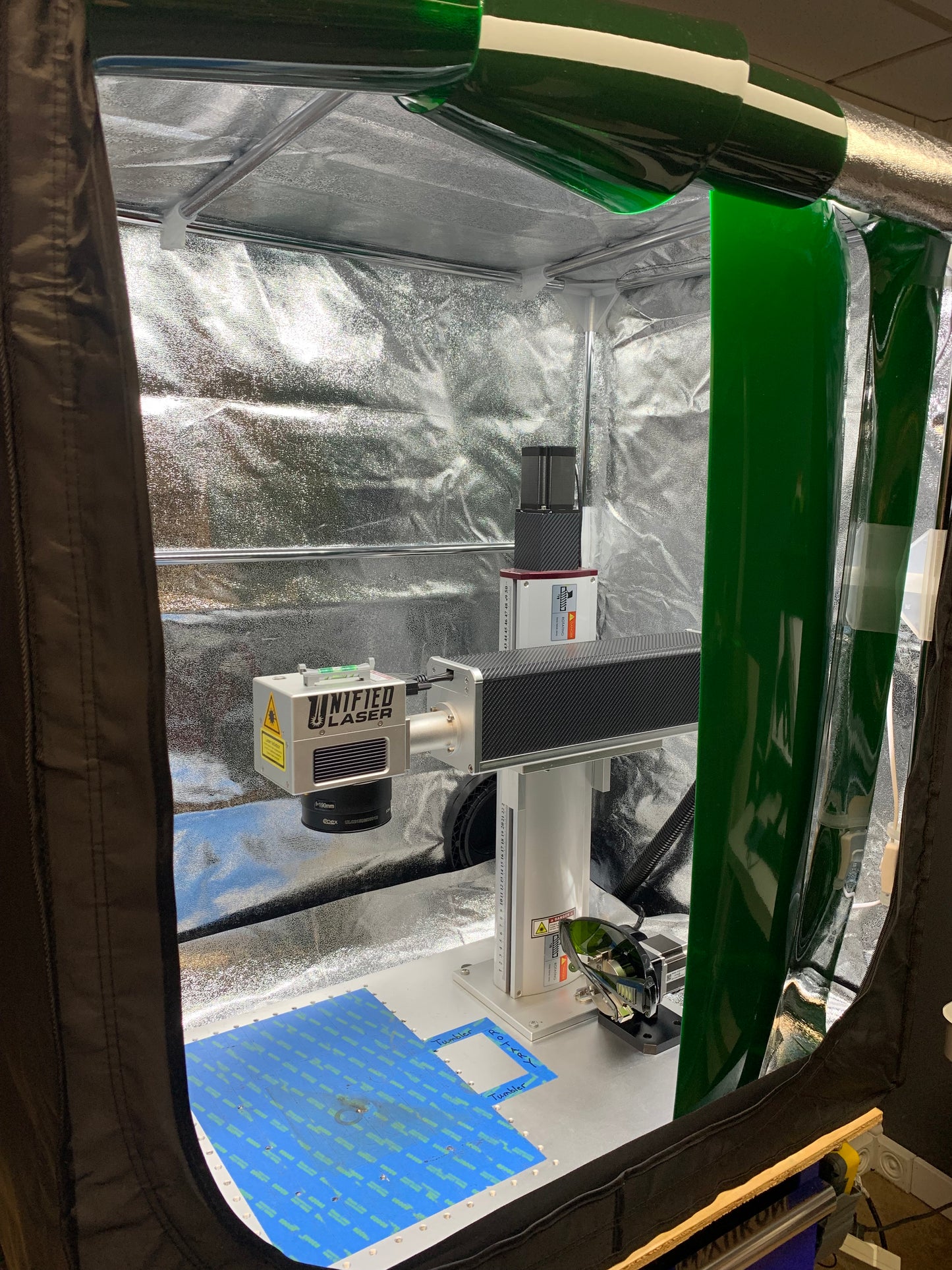Fiber Laser Enclosure Tent For Smoke Control & Ventilation | Free Domestic Shipping