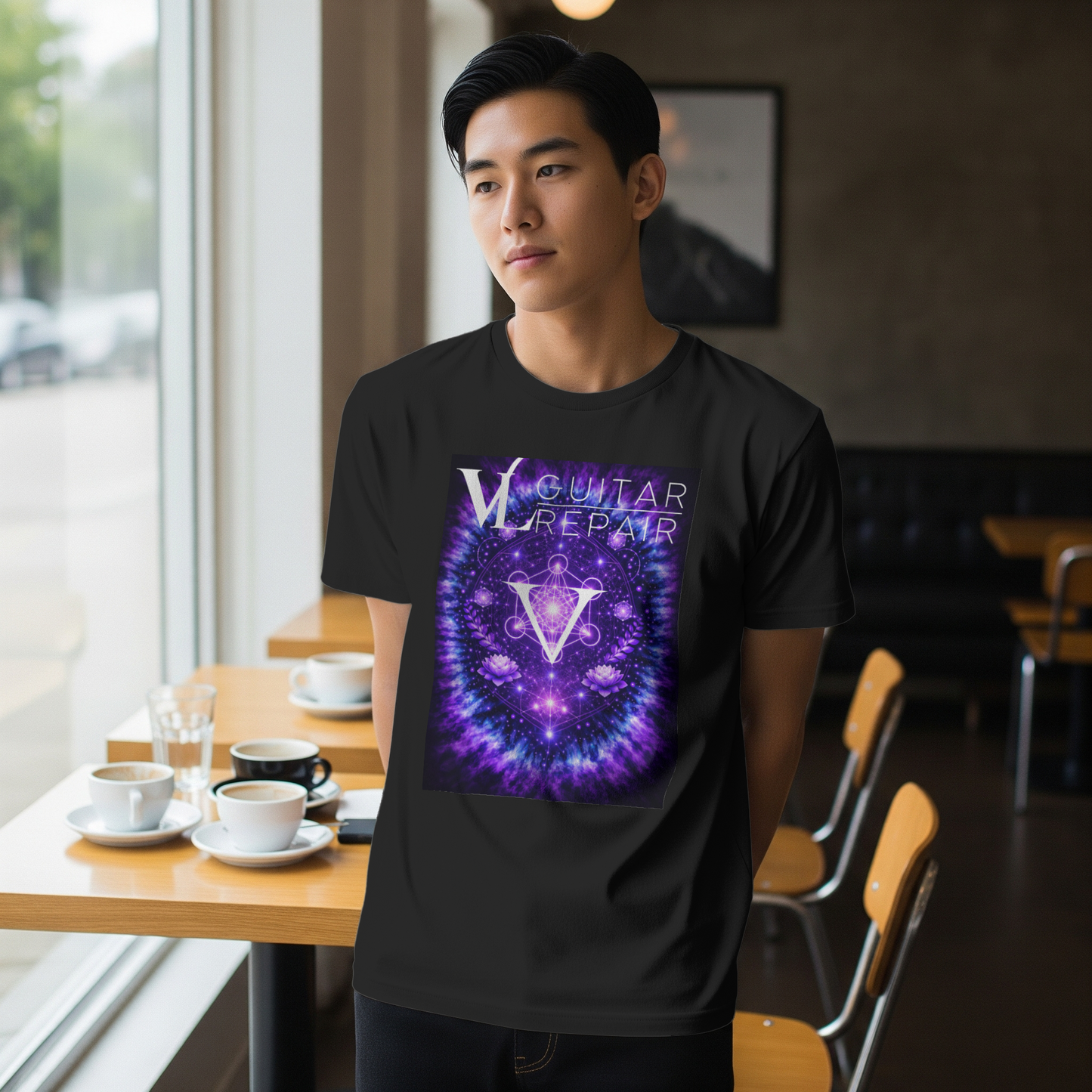 VL Guitar Repair - Sacred Geometry Tee (Pre-Order)