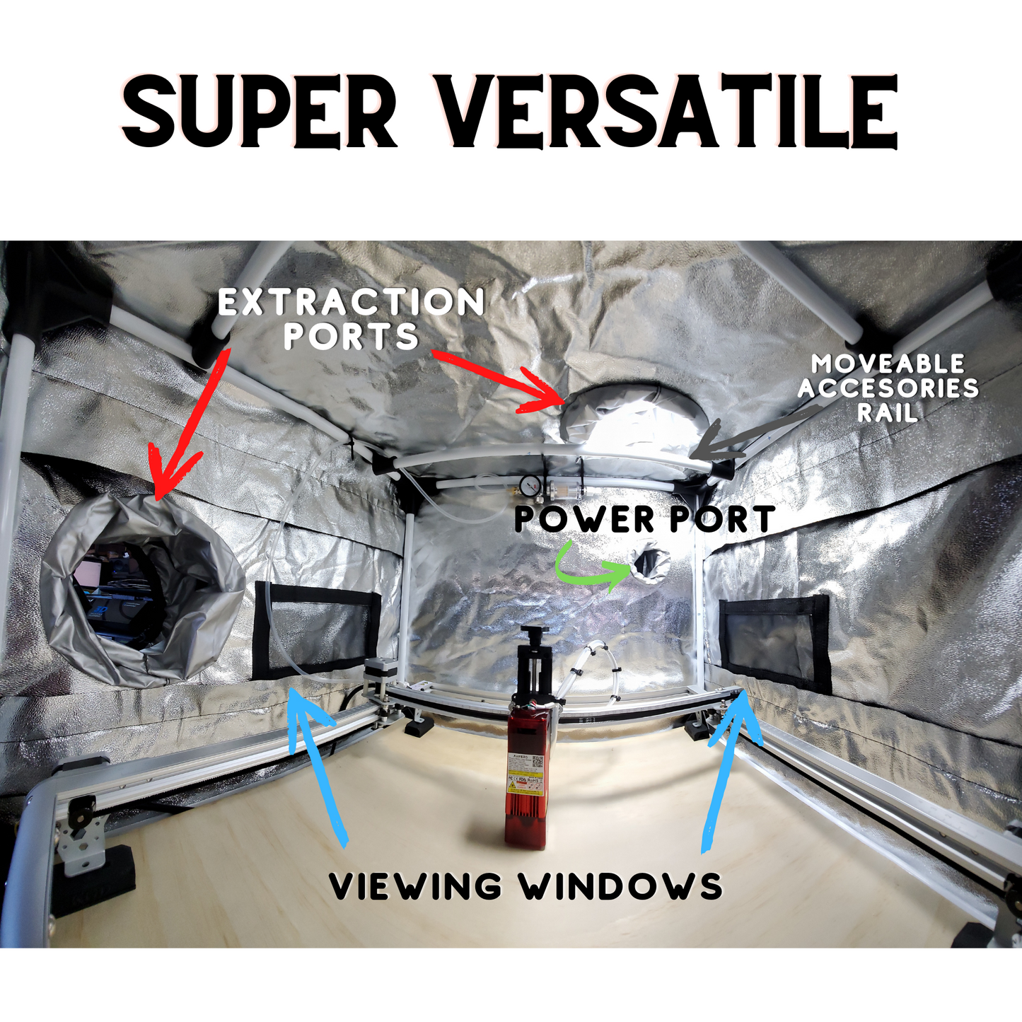 Laser Enclosure Tent For Smoke Control & Eye Protection | Free Domestic Shipping