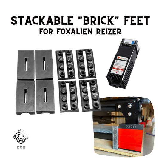 FoxAlien Reizer Stackable Brick Feet | Compatible with Common Building Bricks to Raise Your Machine (Bricks Not Included)