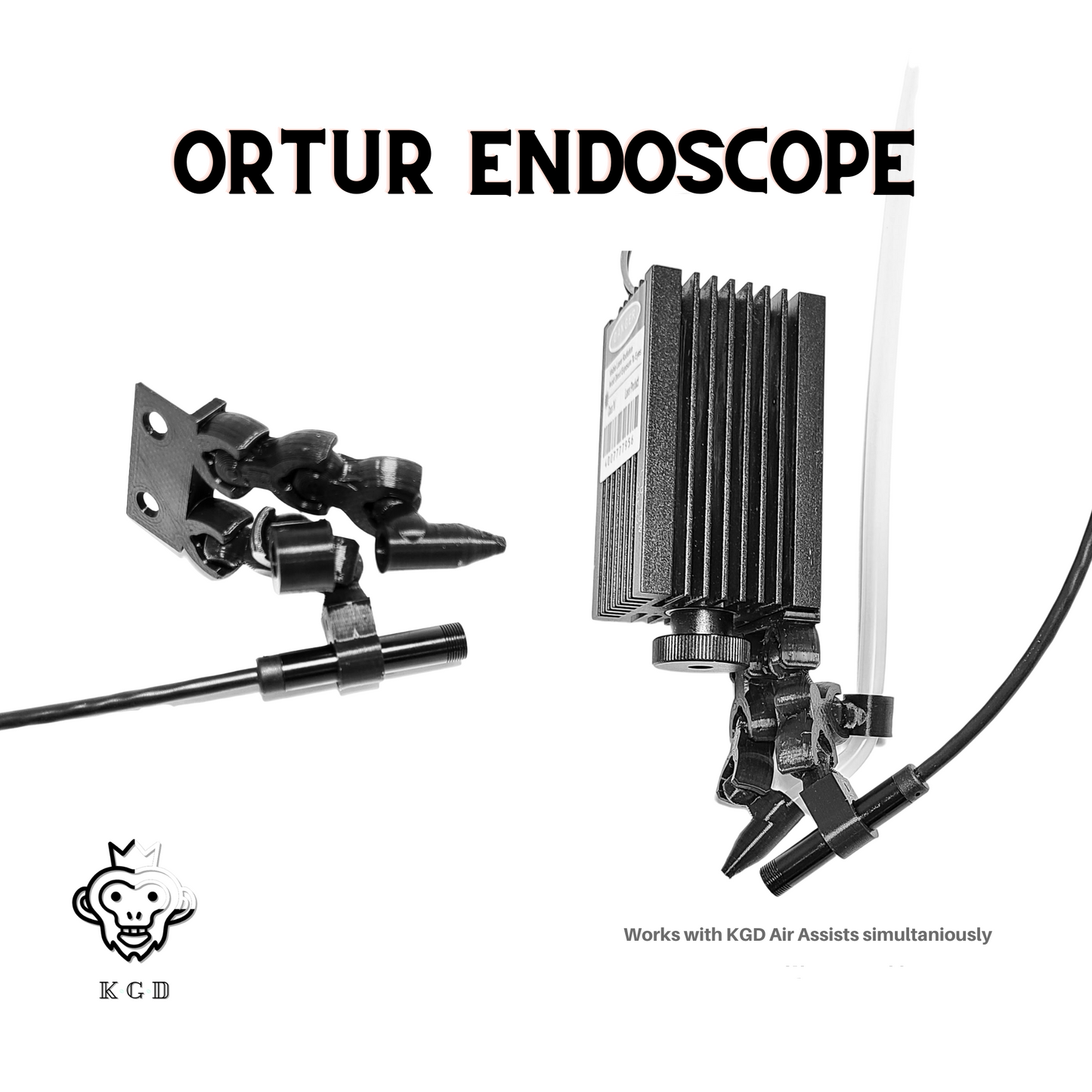 Ortur Laser Master 2 (Standard & Pro Models) Endoscope Attachment | Connects to LightBurn