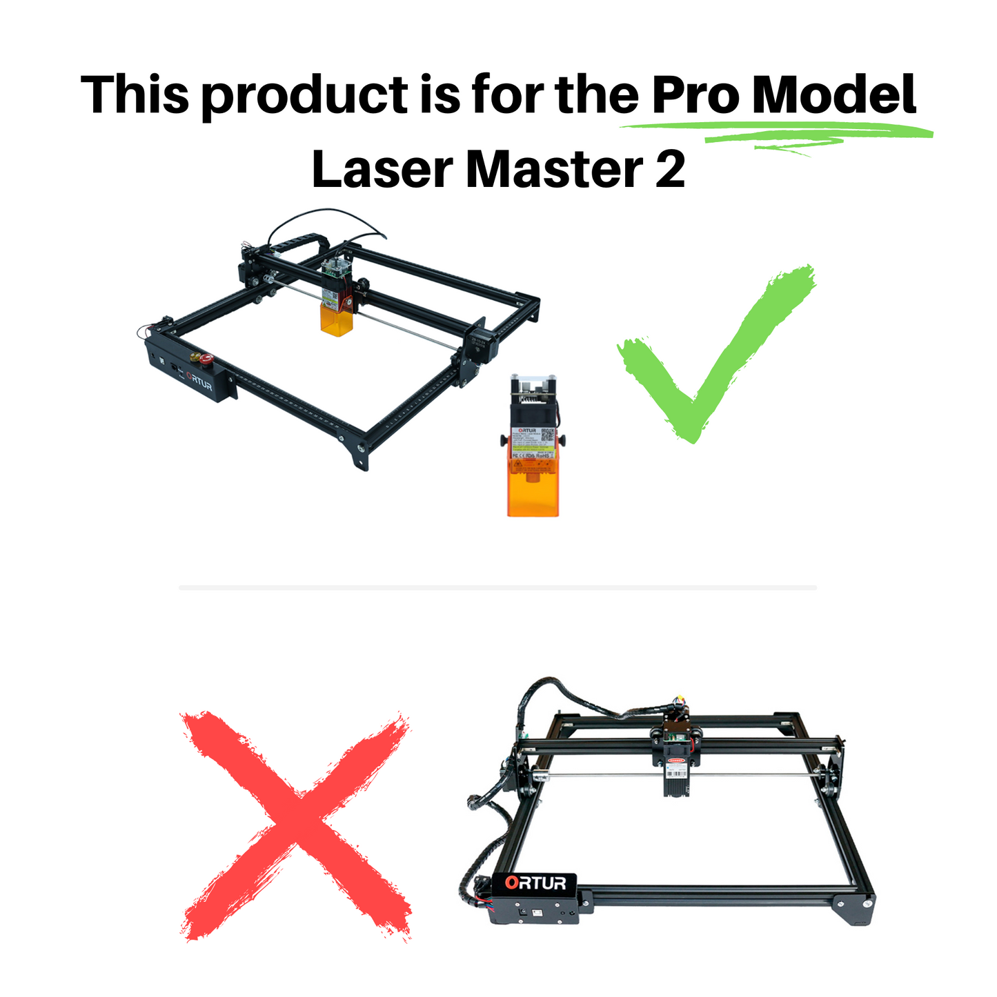 Ortur PRO MODEL Laser Master 2 Stackable Brick Feet