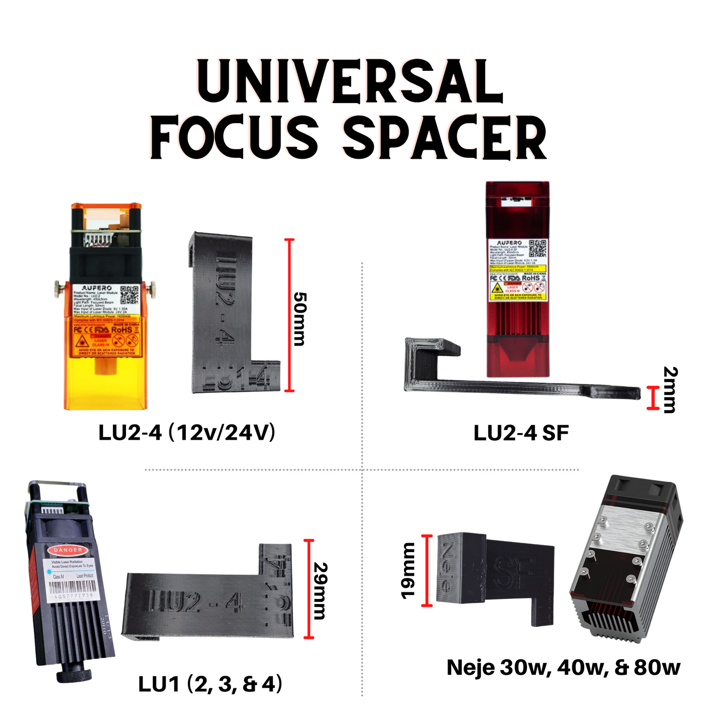 Universal Focus Spacer