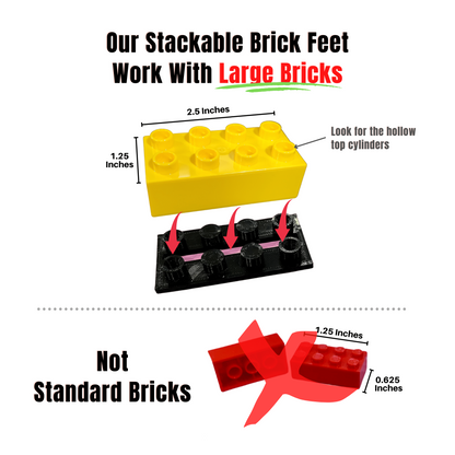 Atomstack X7 Stackable Brick Feet | Compatible with Common Building Bricks to Raise Your Machine (Bricks Not Included)